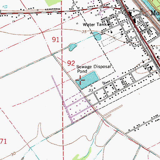 Topographic Map of Louisiana Noname 47 Dam, LA