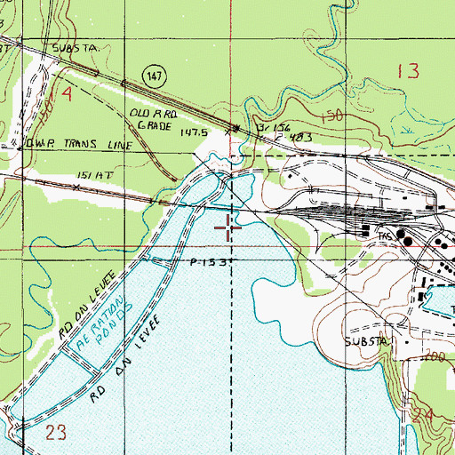 Topographic Map of Black Pond Dam, LA