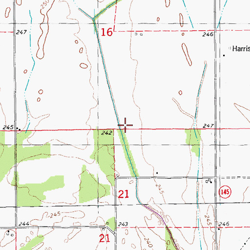 Topographic Map of Tuckerman Ditch, AR