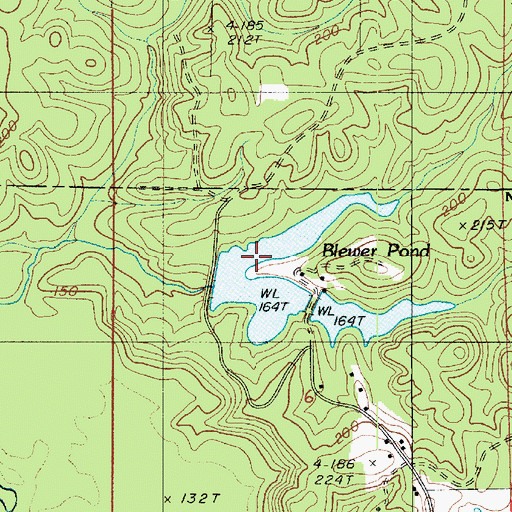 Topographic Map of Blewer Pond Dam, LA