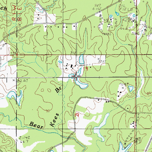 Topographic Map of Louisiana Noname Number 57 Dam, LA