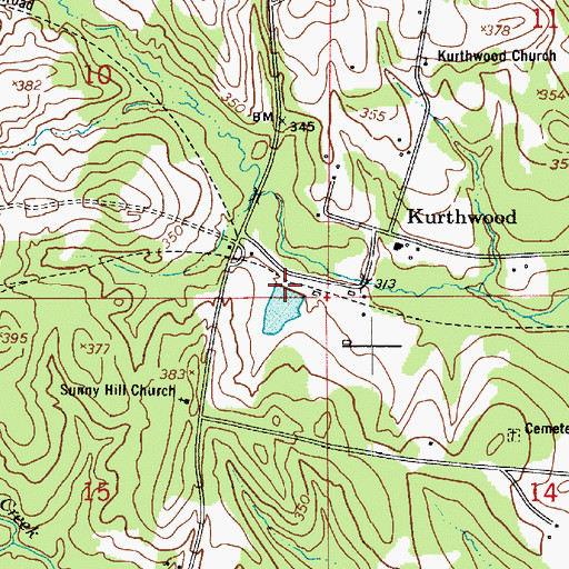Topographic Map of Jack Anderson Pond Dam, LA