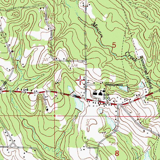 Topographic Map of Don Merchant Pond Dam, LA