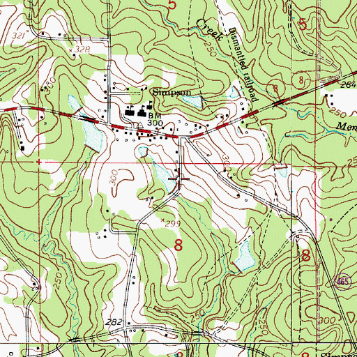 Topographic Map of James Andre Pond Dam, LA