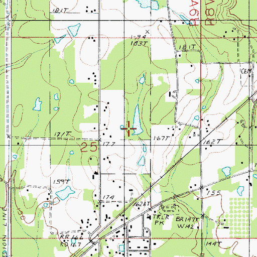 Topographic Map of Louisiana Noname 63 Dam, LA