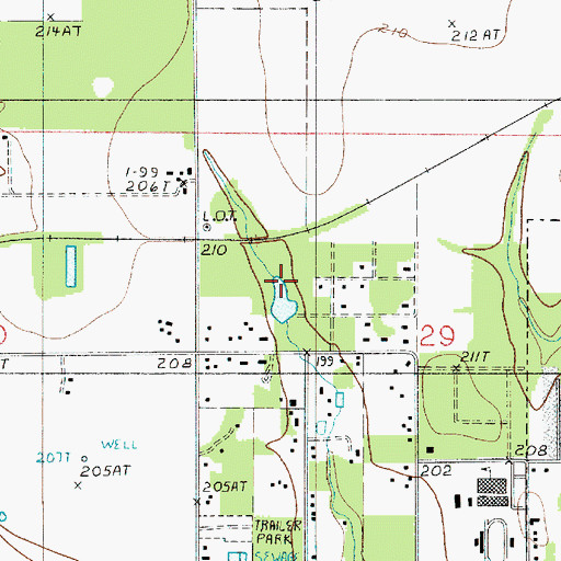 Topographic Map of Louisiana Noname 68 Dam, LA