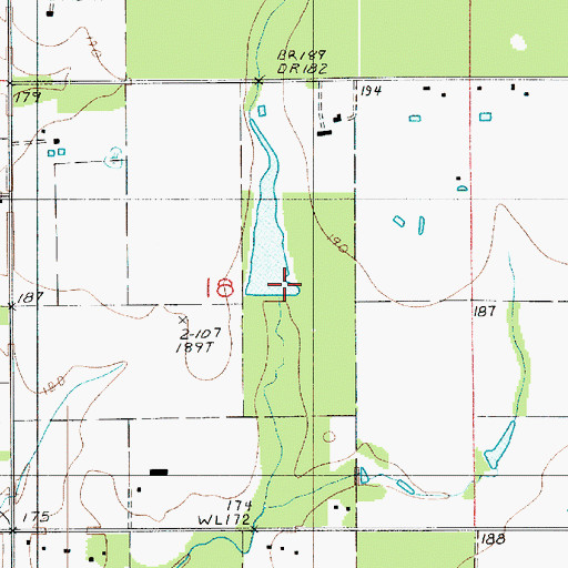 Topographic Map of Louisiana Noname 71 Dam, LA