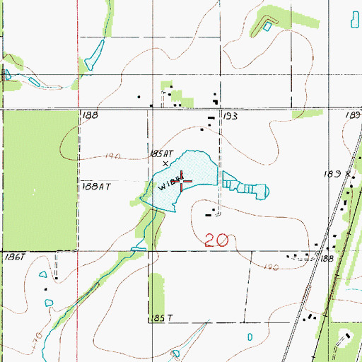 Topographic Map of Litwillen Pond Dam, LA