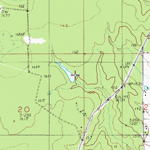 Topographic Map of Louisiana Noname 74 Dam, LA