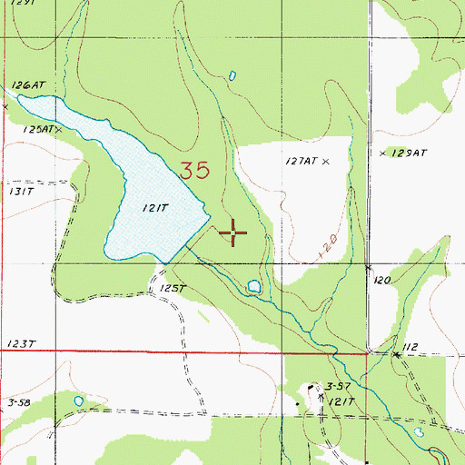 Topographic Map of Louisiana Noname 75 Dam, LA
