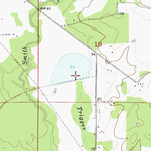 Topographic Map of Louisiana Noname 77 Dam, LA