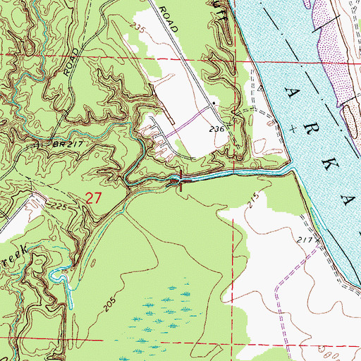 Topographic Map of Tulley Creek, AR