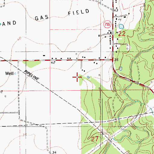 Topographic Map of Ruppert Lake Dam, LA