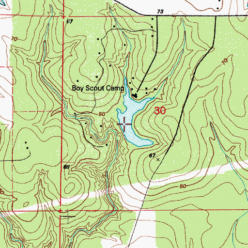 Topographic Map of Louisiana Noname 82 Dam, LA