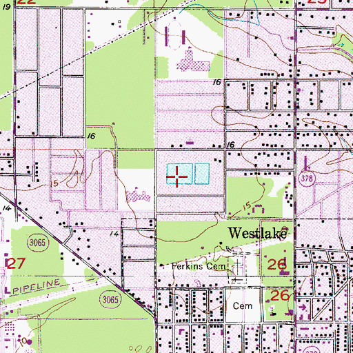 Topographic Map of Lake View Dam, LA