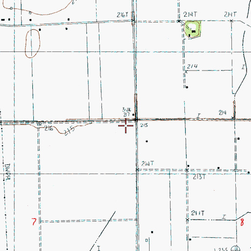 Topographic Map of Tulot School, AR