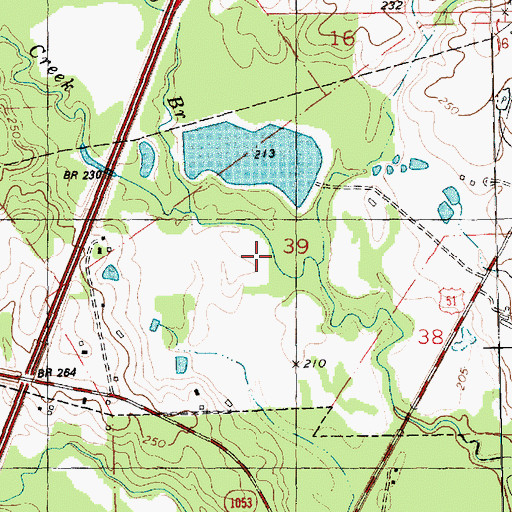 Topographic Map of Lake Forest Dam, LA