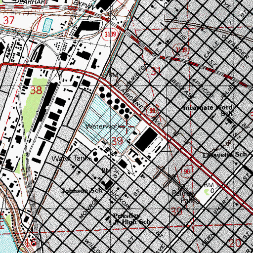 Topographic Map of Louisiana Noname 94 Dam, LA