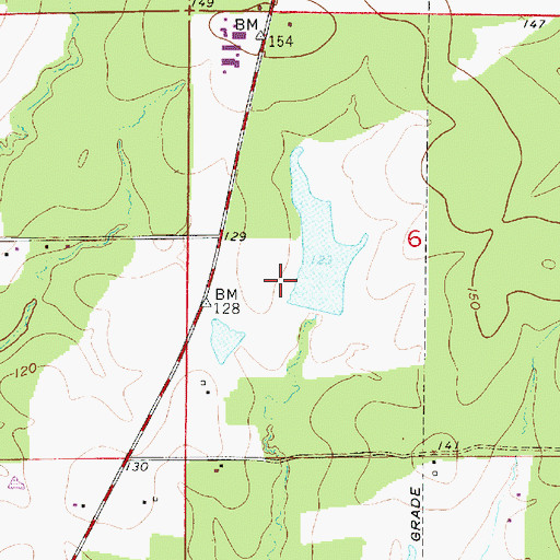 Topographic Map of Louisiana Noname 103 Dam, LA