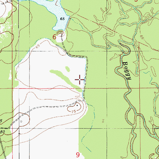 Topographic Map of Louisiana Noname 104 Dam, LA