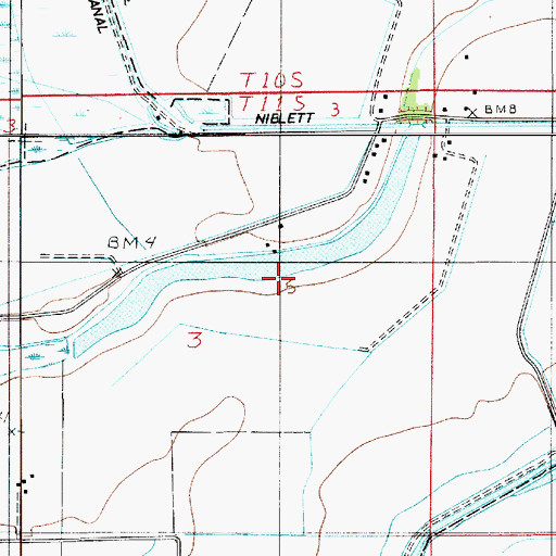 Topographic Map of Louisiana Noname 111 Dam, LA