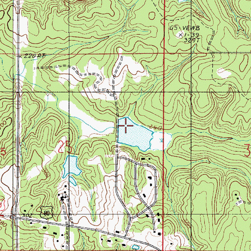 Topographic Map of Smith Pond Number Three Dam, LA