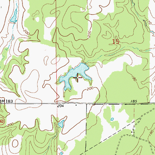 Topographic Map of Shirley Willis Pond Dam, LA
