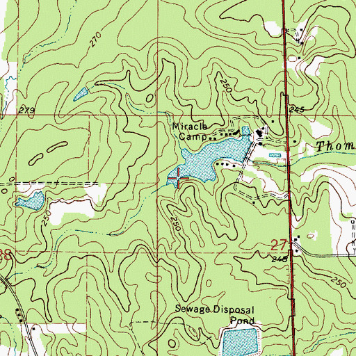 Topographic Map of Bible Memory Association Camp Dam, LA