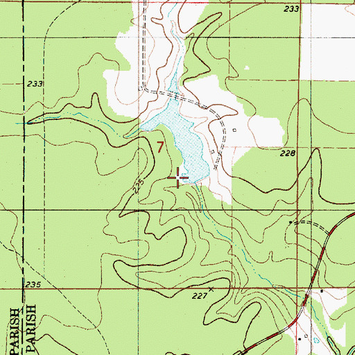 Topographic Map of H G Hayes Pond Dam, LA