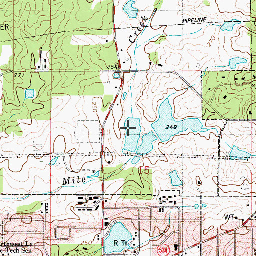 Topographic Map of R D Hinton Pond Dam, LA