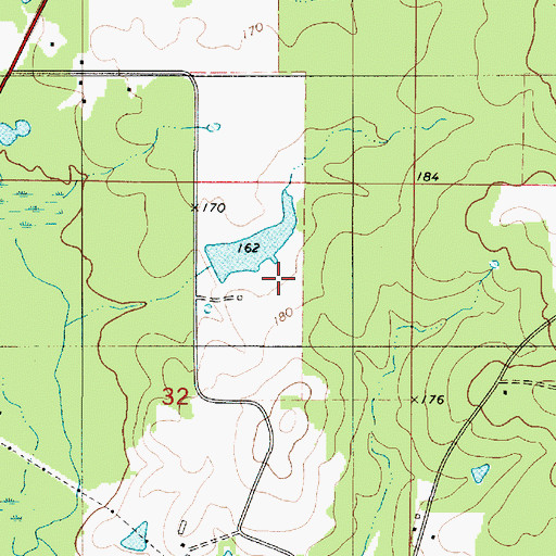 Topographic Map of Adcock Pond Dam, LA