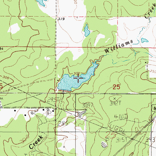 Topographic Map of Charlie Hunter Pond Dam, LA
