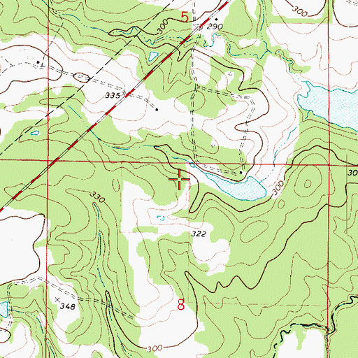 Topographic Map of Milton Crowe Lake Number Two Dam, LA