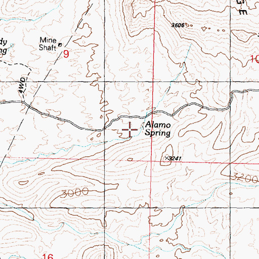 Topographic Map of Alamo Spring, AZ