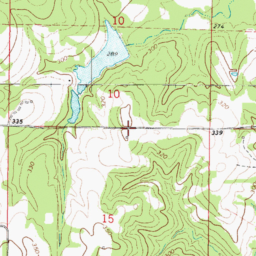 Topographic Map of Lowery Pond Dam, LA