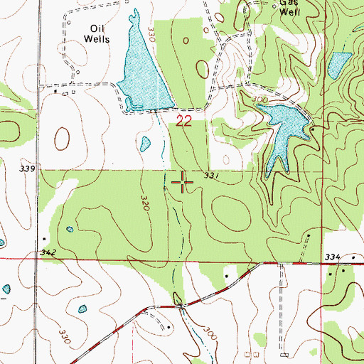 Topographic Map of Dance Pond Dam, LA