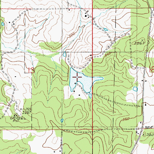 Topographic Map of Lake Miller Dam, LA