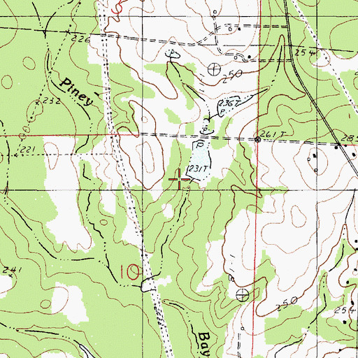 Topographic Map of Sharpe Pond Dam, LA