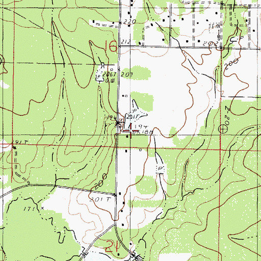 Topographic Map of Blackwells Pond Dam, LA