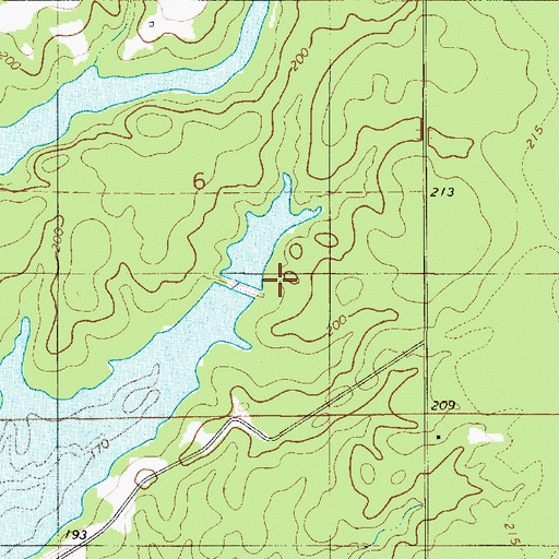 Topographic Map of Linton Lake Dam, LA