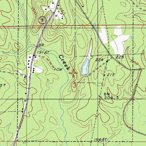 Topographic Map of Continental Lake Dam, LA
