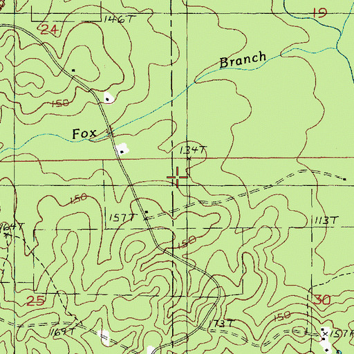 Topographic Map of Newport Oil and Gas Field, LA