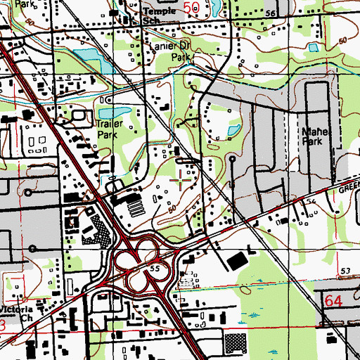 Topographic Map of Divine Guidance Christian School, LA