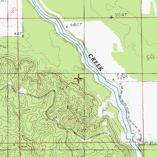 Topographic Map of Rawson Creek Oil Field, LA