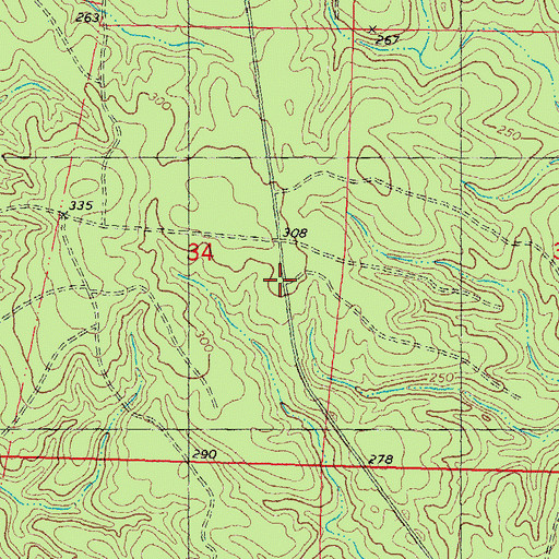 Topographic Map of Camp Four (historical), LA
