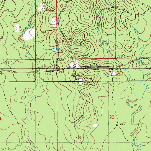 Topographic Map of Taylor Chapel (historical), LA