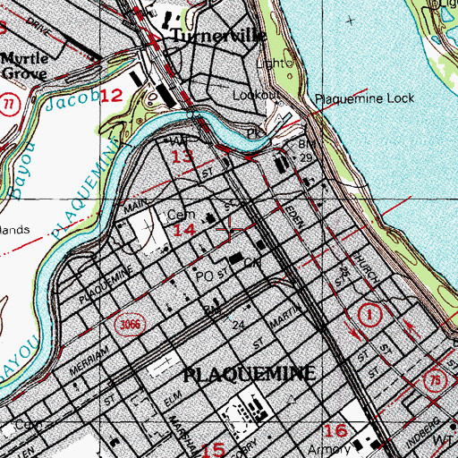 Topographic Map of Church of the Holy Communion, LA