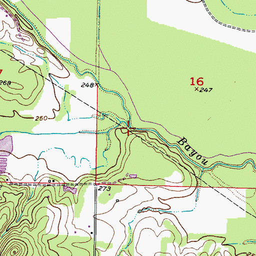 Topographic Map of Turkey Creek, AR
