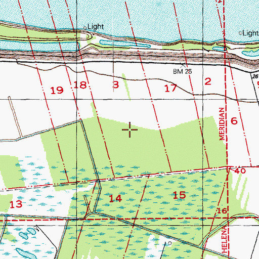 Topographic Map of Forlorn Hope Plantation (historical), LA