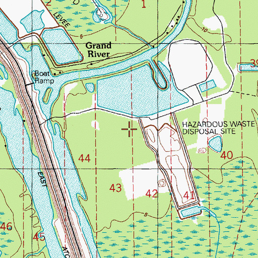 Topographic Map of Full Gospel Mission (historical), LA